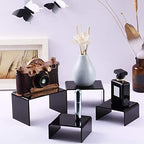 2 Sets Acrylic Display Risers, Figure Stand, Black, Small Set in Black, alternate view 2