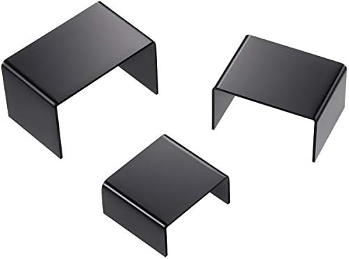 2 Sets Acrylic Display Risers, Figure Stand, Black, Small Set in Black, alternate view 5