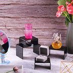 2 Sets Acrylic Display Risers, Figure Stand, Black, Small Set in Black, alternate view 6