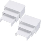 2 Sets Acrylic Display Risers, Figure Stand, White, Small Set in White