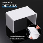 2 Sets Acrylic Display Risers, Figure Stand, White, Small Set in White, alternate view 4