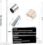 2 Sets Adjustable Balloon Column Stand Kit with Bases(Black & Silver), alternate view 4