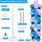 2 Sets Adjustable Balloon Column Stand Kit with Bases(Blue and Purple), alternate view 3
