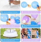 2 Sets Adjustable Balloon Column Stand Kit with Bases(Blue and Purple), alternate view 5