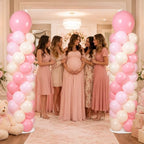 2 Sets Adjustable Balloon Column Stand Kit with Bases(Blush Pink), alternate view 2