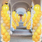 2 Sets Adjustable Balloon Column Stand Kit with Bases(Golden Yellow), alternate view 2