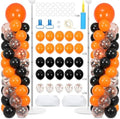 2 Sets Adjustable Balloon Column Stand Kit with Bases( Orange and Black)