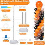 2 Sets Adjustable Balloon Column Stand Kit with Bases( Orange and Black), alternate view 3