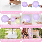 2 Sets Adjustable Balloon Column Stand Kit with Bases(Pastel Pink), alternate view 6