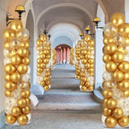 2 Sets Balloon Column Stand Kit Balloon Tower with Bases(Gold), alternate view 2