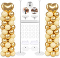 2 Sets Balloon Column Stand Kit with Reusable Metal Telescopic