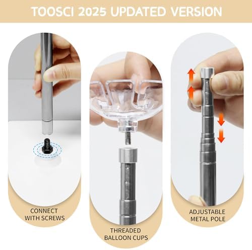 2 Sets Balloon Column Stand Kit with Reusable Metal Telescopic, alternate view 3