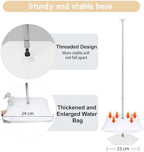 2 Sets Balloon Column Stand Kit with Reusable Metal Telescopic, alternate view 5