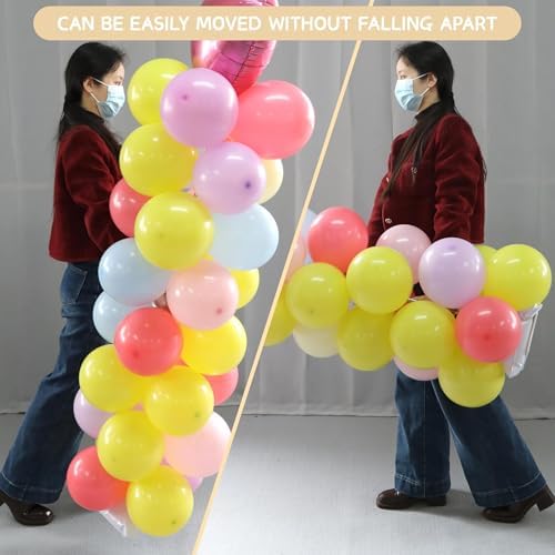 2 Sets Balloon Column Stand Kit with Reusable Metal Telescopic, alternate view 6