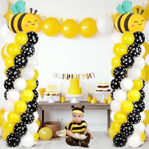 2 Sets Bee Balloon Column Stand Kit Adjustable Bee Party Balloon Decor, alternate view 5