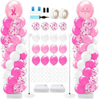 2 Sets Breast Cancer Awareness Balloon Column Stand Kit