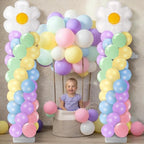 2 Sets Daisy Pastel Balloon Column Stand Kit for Macaron Boho Summer, alternate view 2