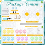 2 Sets Daisy Pastel Balloon Column Stand Kit for Macaron Boho Summer, alternate view 3