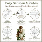 2 Sets Gold Balloon Stand Kit With Base For Floor or Table in 2 Count (Pack of 1) in Forest, alternate view 5