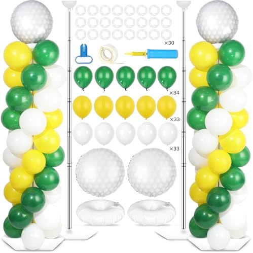 2 Sets Golf Balloon Column Stand Kit Adjustable Golf Party Balloon Decor