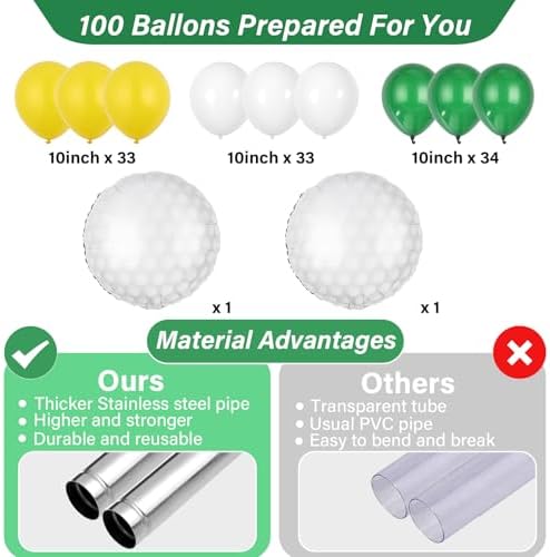 2 Sets Golf Balloon Column Stand Kit Adjustable Golf Party Balloon Decor, alternate view 4