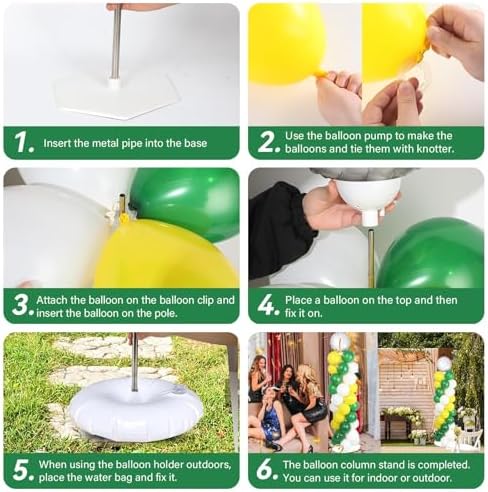 2 Sets Golf Balloon Column Stand Kit Adjustable Golf Party Balloon Decor, alternate view 5