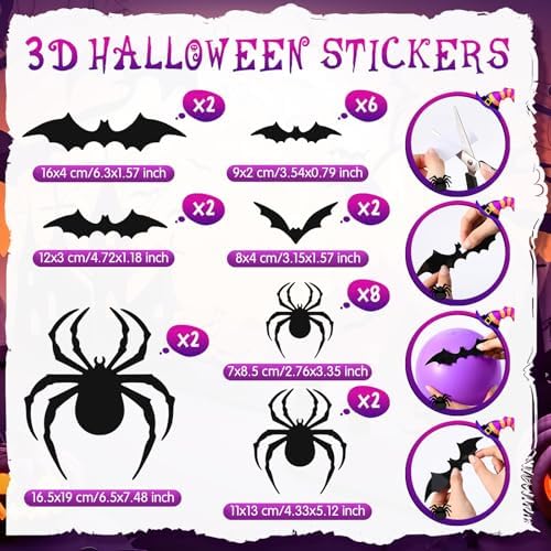 2 Sets Halloween Balloon Column Kit, Bat, Spider, alternate view 4