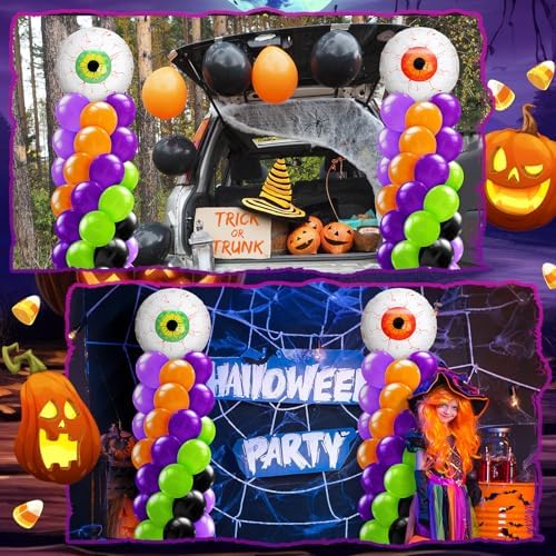 2 Sets Halloween Eyeball Balloon Column Stand Kit, alternate view 6