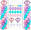 2 Sets Mermaid Balloon Column Stand Kit Adjustable Mermaid Balloon Decor