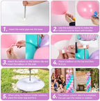 2 Sets Mermaid Balloon Column Stand Kit Adjustable Mermaid Balloon Decor, alternate view 5