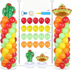 2 Sets Mexican Fiesta Balloon Column Stand Adjustable Cactus Balloon Decor