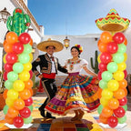 2 Sets Mexican Fiesta Balloon Column Stand Adjustable Cactus Balloon Decor, alternate view 2