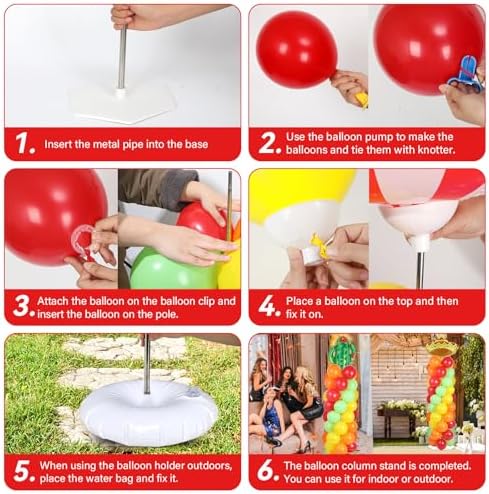 2 Sets Mexican Fiesta Balloon Column Stand Adjustable Cactus Balloon Decor, alternate view 5