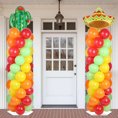 2 Sets Mexican Fiesta Balloon Column Stand Adjustable Cactus Balloon Decor, alternate view 6