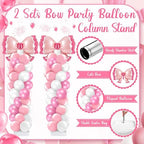 2 Sets Pink Bow Balloon Column Stand Kit, alternate view 4