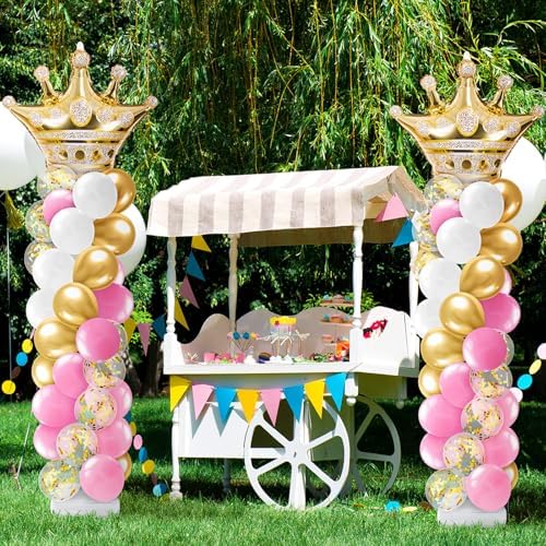 2 Sets Princess Party Balloon Column Stand Kit, Princess Theme Decor, alternate view 2