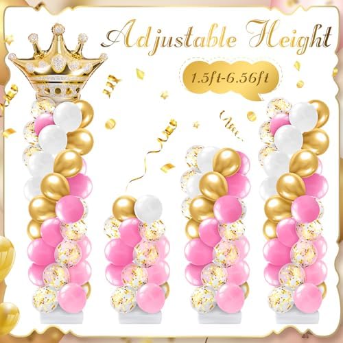 2 Sets Princess Party Balloon Column Stand Kit, Princess Theme Decor, alternate view 6