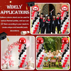 2 Sets Red Black and White Balloon Column Stand Kit, Adjustable Floor Balloon Arch Tower with Foil & Latex, alternate view 6