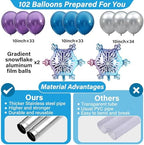 2 Sets Snow Balloon Column Stand Adjustable Winter Wonderland Balloon Decor, alternate view 4