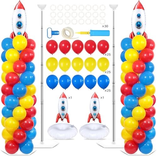 2 Sets Toy Inspired Balloon Column Stand Kit Adjustable Story Balloon Decor