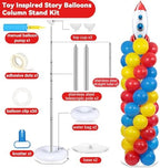 2 Sets Toy Inspired Balloon Column Stand Kit Adjustable Story Balloon Decor, alternate view 3