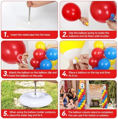 2 Sets Toy Inspired Balloon Column Stand Kit Adjustable Story Balloon Decor, alternate view 5