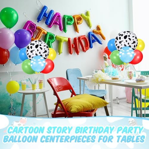 2 Sets Toy Themed Balloon Table Centerpiece Birthday Party Decor in small in Blue, Red, Yellow, Green, alternate view 6