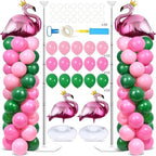 2 Sets Tropical Flamingo Balloon Column Stand Kit Adjustable Balloon Decor