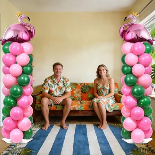 2 Sets Tropical Flamingo Balloon Column Stand Kit Adjustable Balloon Decor, alternate view 6