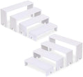 2 Sets Wooden Display Risers, 8 PCS Gradient Height Wooden Tiered Display Stands, Stackable Tabletop Shelf