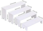 2 Sets Wooden Display Risers, 8 PCS Gradient Height Wooden Tiered Display Stands, Stackable Tabletop Shelf, alternate view 2
