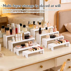 2 Sets Wooden Display Risers, 8 PCS Gradient Height Wooden Tiered Display Stands, Stackable Tabletop Shelf, alternate view 3