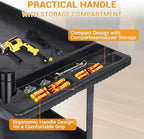 2-Shelf Heavy Duty PP Service Cart Rolling Utility Cart,360° Swivel Wheels, alternate view 7