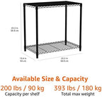 2-Shelf Stackable Storage, 13.3" D x 23.2" W x 22.2" H, Black in Black, alternate view 3